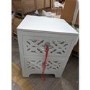 GRADE A2 - Grey Mirrored Boho 2 Drawer Bedside Table - Alexis