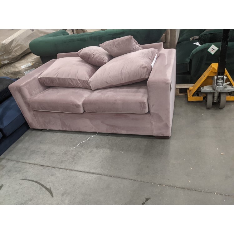 GRADE A2 - 2 Seater Pull Out Sofa Bed in Blush Pink - Layton