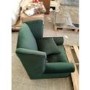 GRADE A2 - Green Velvet Wingback Armchair - Rupert
