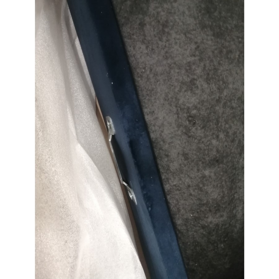 GRADE A2 - Navy Blue Velvet 3 Seater L Shaped Sofa  - Left Hand Facing - Idris