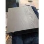 GRADE A2 - Black Modern Bedside Table with Drawer and Chrome Legs - Kaia