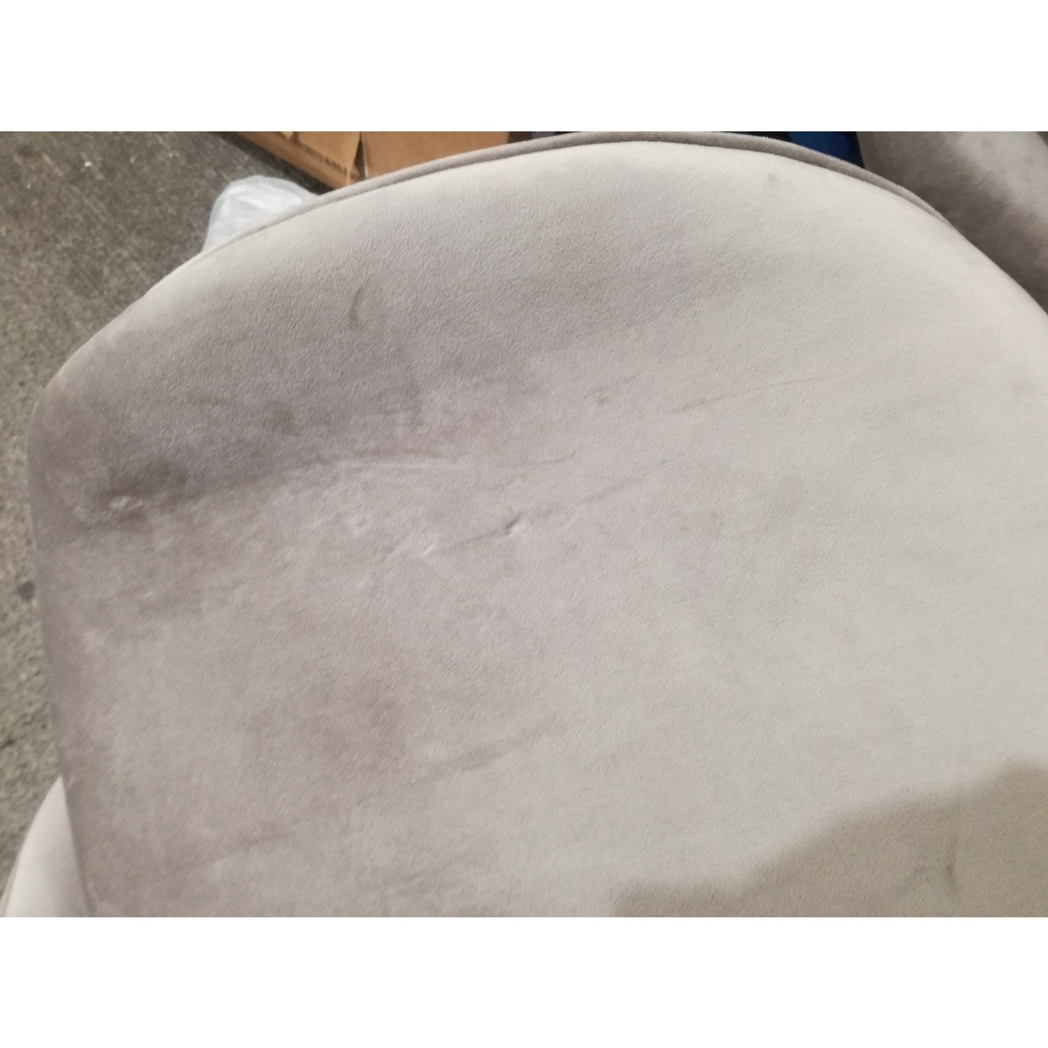 GRADE A2 Set of 2 Mink Velvet Dining Chairs with Black Legs Jenna