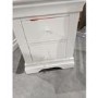 GRADE A2 - White Painted French 2 Drawer Bedside Table - Olivia