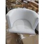 GRADE A2 - Off White Velvet Cantilever Dressing Table Chair with Gold Legs - Zelena