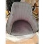 GRADE A2 - Set of 2 Grey Velvet Dining Tub Chairs - Logan