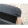 GRADE A2 - Black Velvet Ottoman Blanket Box with Stud Detail - Safina