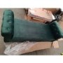 GRADE A2 - Green Velvet End-of-Bed Bench with Roll-Top Arms - Safina