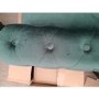 GRADE A2 - Green Velvet End-of-Bed Bench with Roll-Top Arms - Safina