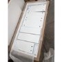 GRADE A2 - White Gloss Patterned Dressing Table with 2 Drawers - Erin