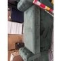 GRADE A2 - Green Velvet End-of-Bed Bench with Roll-Top Arms - Safina