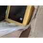 GRADE A2 - Mustard Yellow Velvet Striped Ottoman Storage Bench - Safina