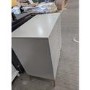 GRADE A2 - Ezra Grey Chevron Chest of 3 Drawers with Legs and Avellino Iridescent Dimpled Smoked Glass Wall Light