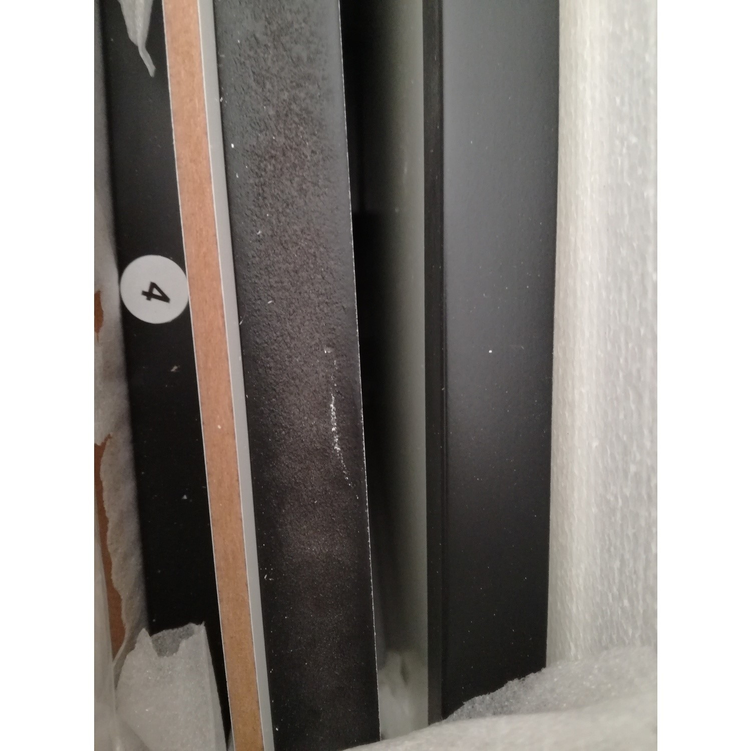 GRADE A2 Black Dressing Table with 2 Drawers and Gold Legs Zion