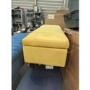 GRADE A2 - Mustard Yellow Velvet Striped Ottoman Storage Bench - Safina