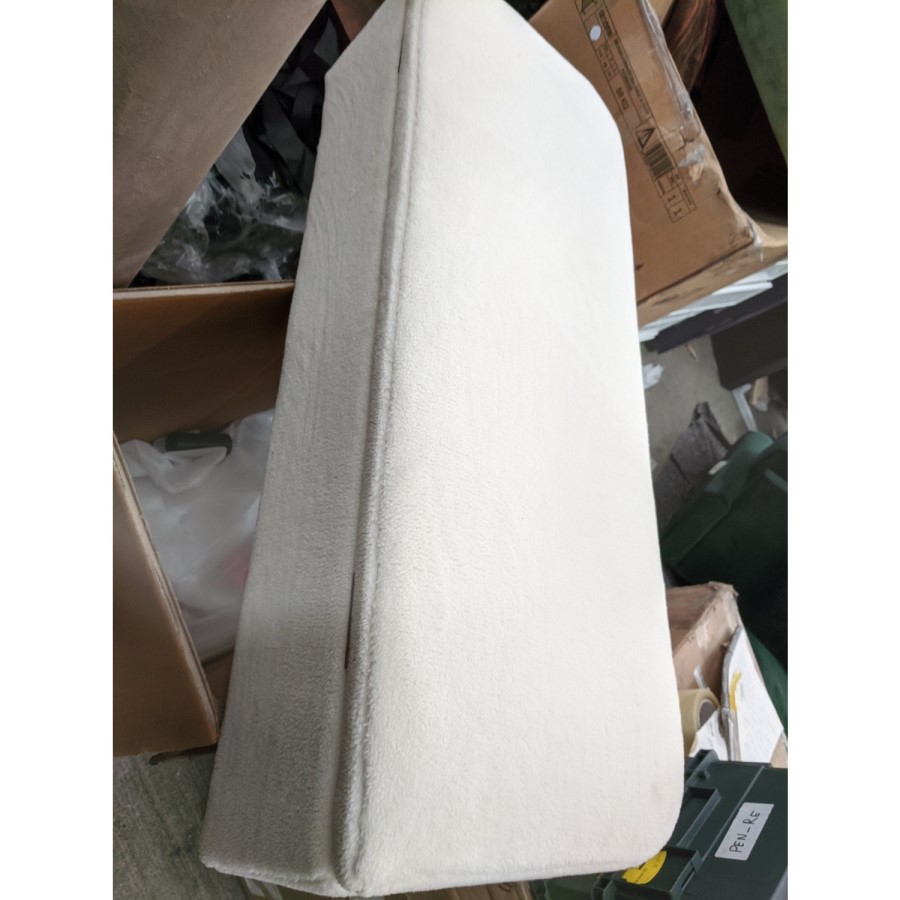 GRADE A2 - Cream End-of-Bed Ottoman Storage Bench in Teddy Fabric - Leo