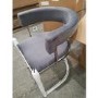 GRADE A2 - Grey Velvet Cantilever Dining Armchair - Alana Boutique
