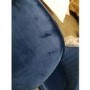 GRADE A2 - Set of 2 Navy Velvet Armchair Dining Chairs - Logan