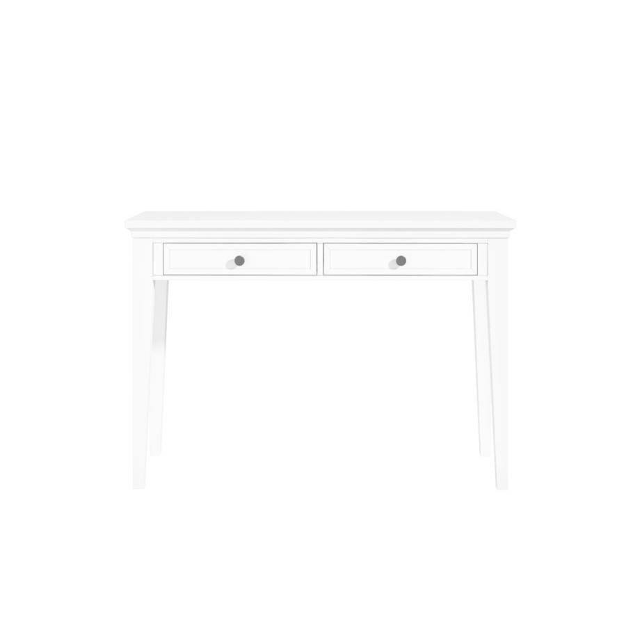 GRADE A2 - White Painted Dressing Table with 2 Drawers - Georgia