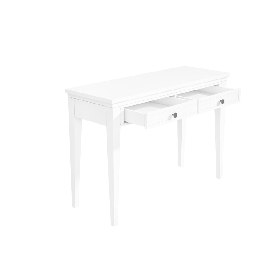 GRADE A2 - White Painted Dressing Table with 2 Drawers - Georgia