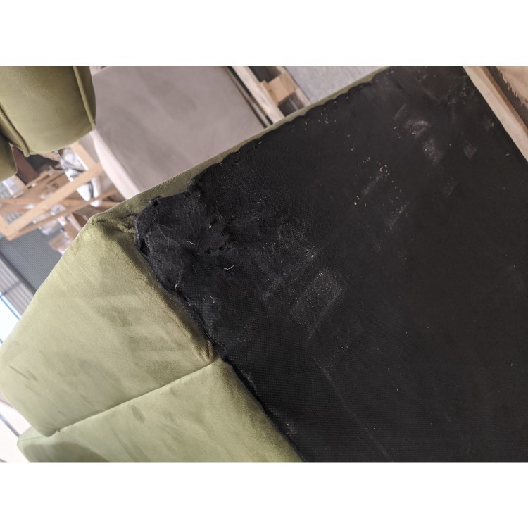 GRADE A2 - Olive Green Velvet Loveseat - Payton