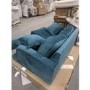 GRADE A2 - Teal Blue Velvet 2 Seater Sofa - Payton