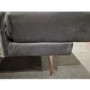 GRADE A2 - 3 Seater Click-Clack Sofa Bed in Grey Velvet - Nico