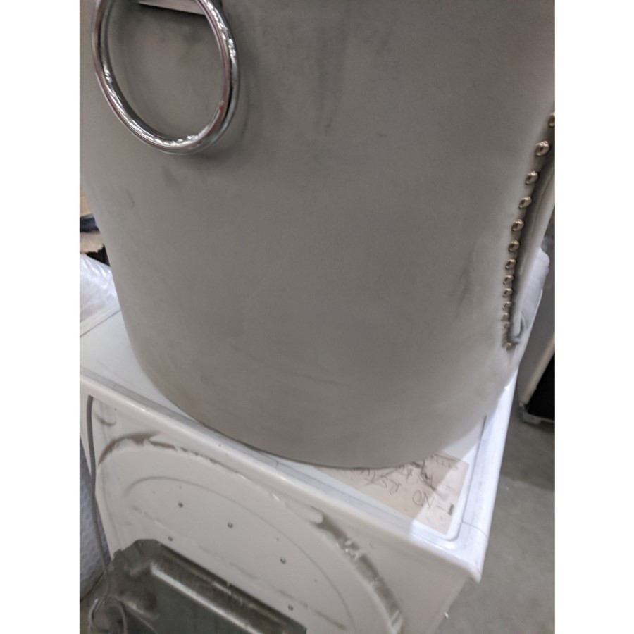 GRADE A2 - Set of 2 Grey Knocker Chairs in Velvet with Chrome Legs & Studs - Jade Boutique 