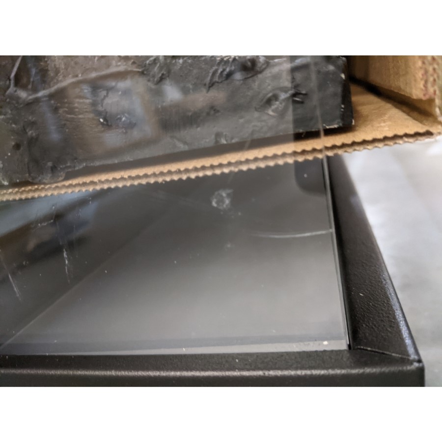 GRADE A3 - 72 Inch Black Inset Electric Media Wall Fireplace - AmberGlo