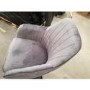 GRADE A2 - Set of 2 Grey Velvet Tub Dining Chairs - Logan