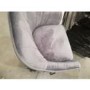 GRADE A2 - Set of 2 Grey Velvet Tub Dining Chairs - Logan