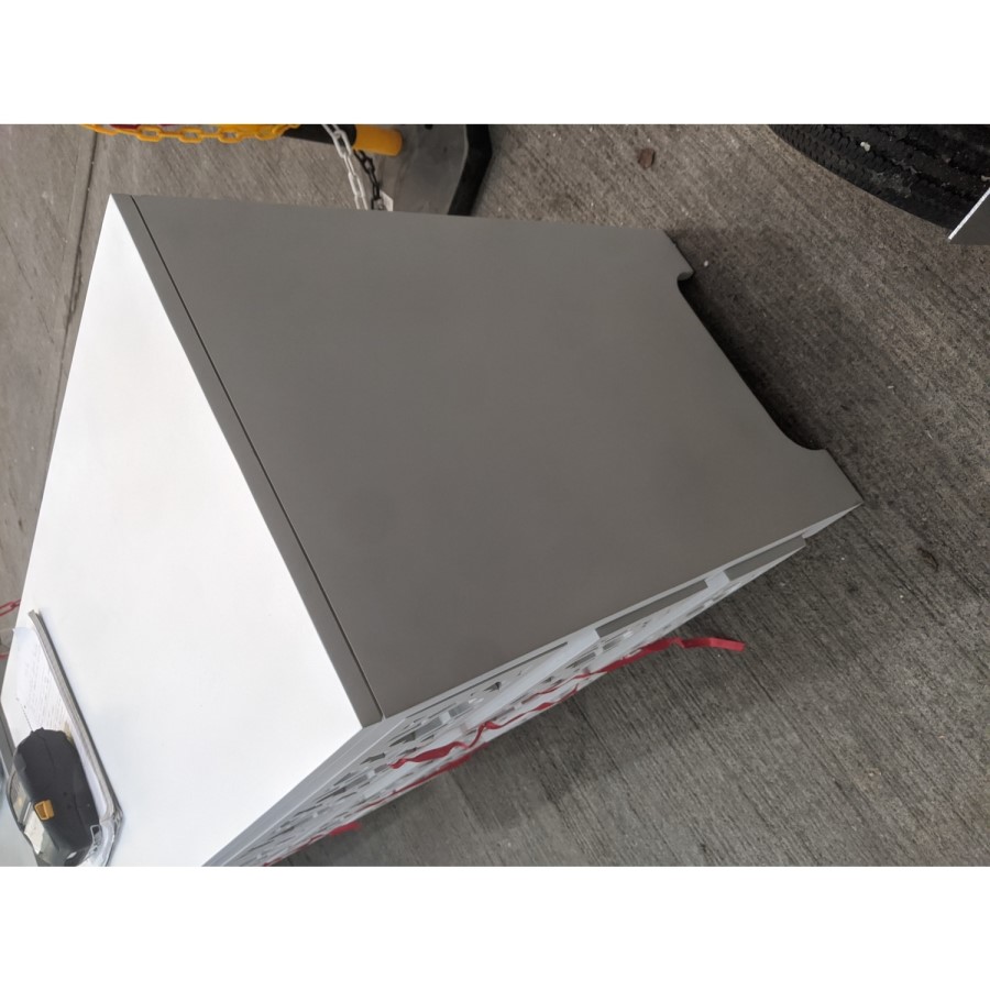 GRADE A3 - Wide Grey Mirrored Boho Chest of 6 Drawers - Alexis