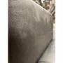 GRADE A2 - Grey Velvet End-of-Bed Bench with Bolster Cushions - Safina