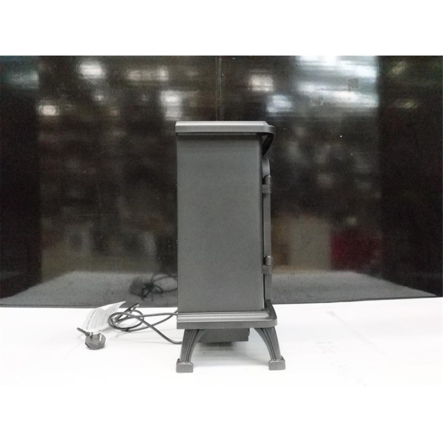 GRADE A2 - White Freestanding Electric Fireplace Suite with Black Stove - Amberglo