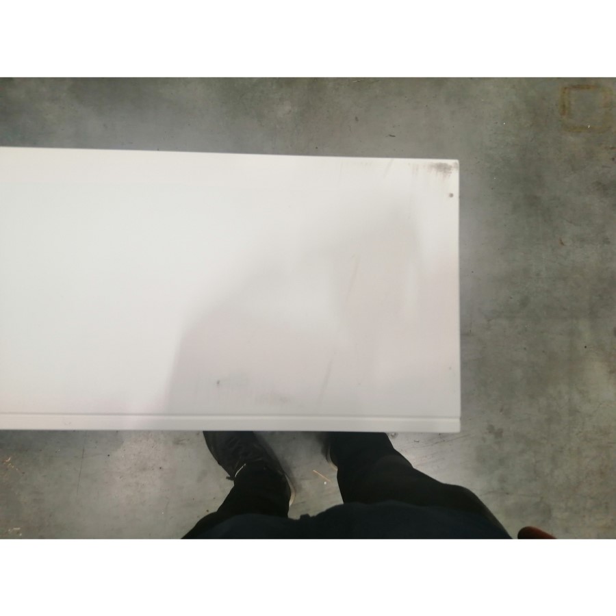 GRADE A2 - White & Beige Concrete Effect Freestanding Smart Electric Fireplace - AmberGlo