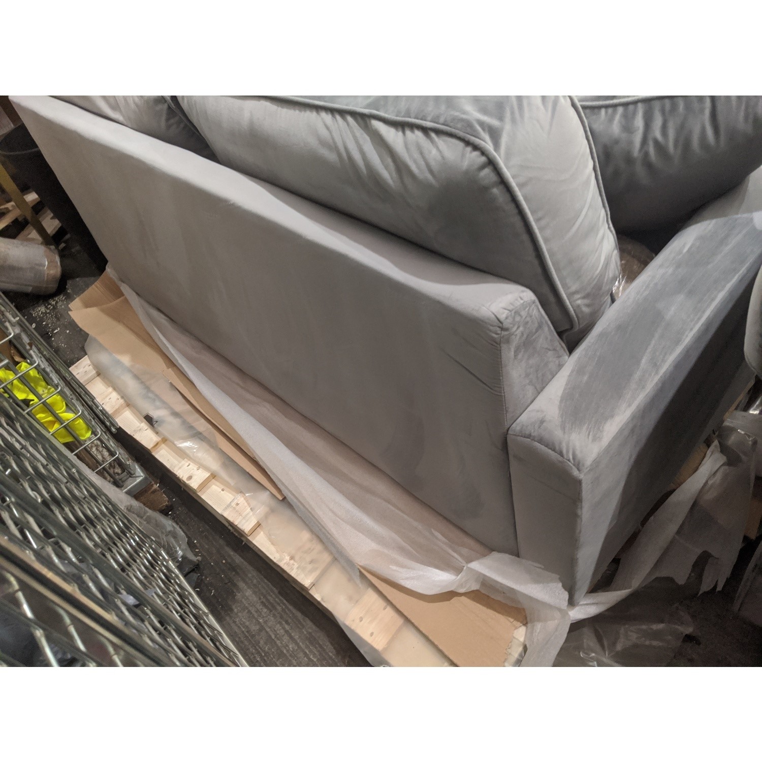 GRADE A3 - 4 Seater Right Hand Facing L Shaped Sofa in Silver Grey ...