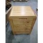 GRADE A2 - Curved Oak Modern 3 Drawer Bedside Table - Julian Bowen