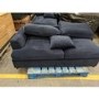 GRADE A2 - 4 Seater Right Hand Facing L Shaped Sofa in Navy Blue - August