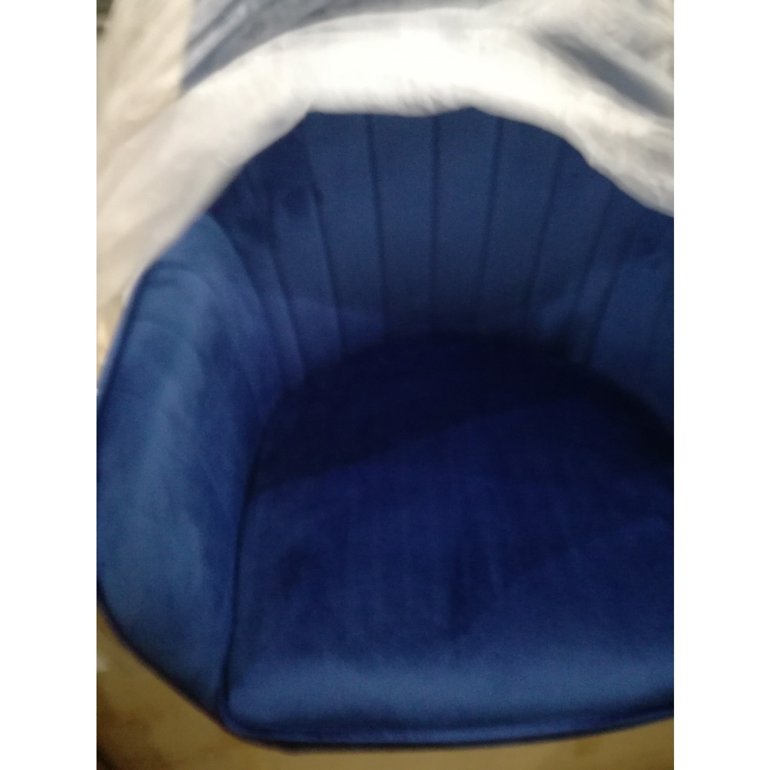 GRADE A2 Set of 2 Navy Blue Velvet Tub Dining Chairs Logan