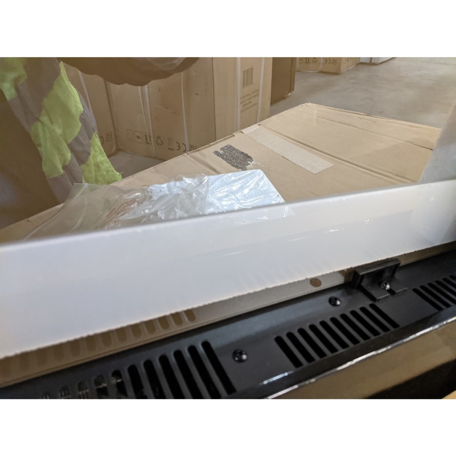 GRADE A3 - 42 Inch Black Built In Electric Fire -  AmberGlo