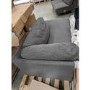 GRADE A2 - Right Hand Grey Corner 3 Seater Sofa in Fabric with Chaise - Mckinley