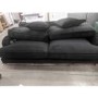 GRADE A2 - Black Velvet 3 Seater Sofa - Payton