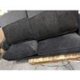 GRADE A2 - Charcoal Grey Velvet 3 Seater Sofa - Payton