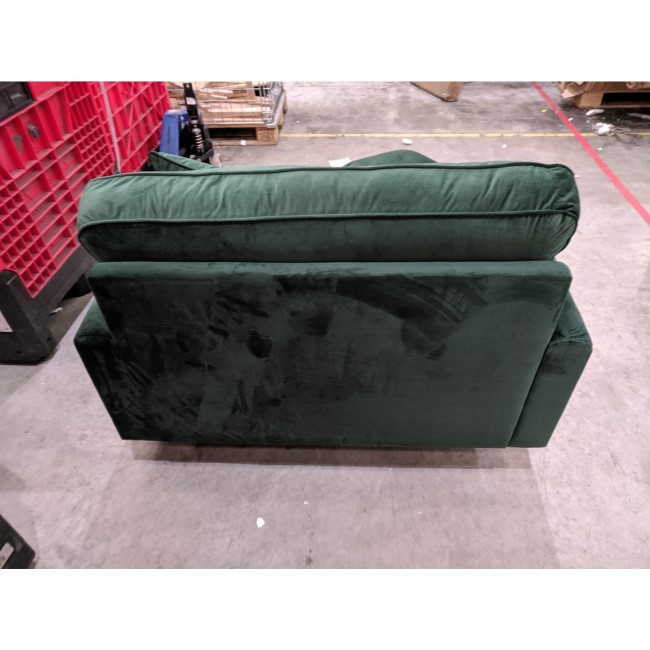 GRADE A2 - Dark Green Velvet Loveseat - Payton