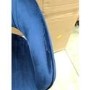 GRADE A2 - Navy Blue Velvet Adjustable Bar Stool with Back - Runa