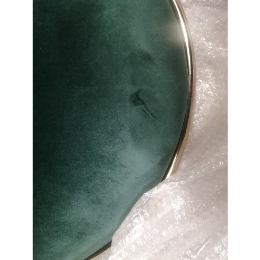 GRADE A2 - Dark Green Velvet Knotted Office Chair - Verity
