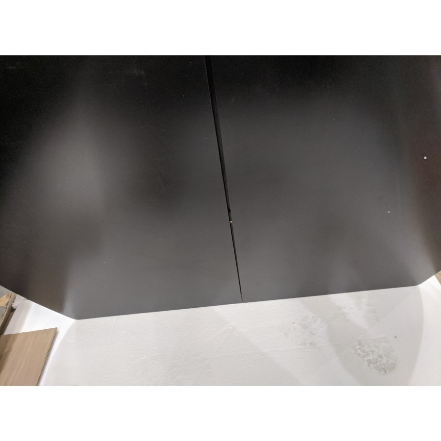 GRADE A2 - Black Wooden Extendable Dining Table - Seats 6 - Olsen