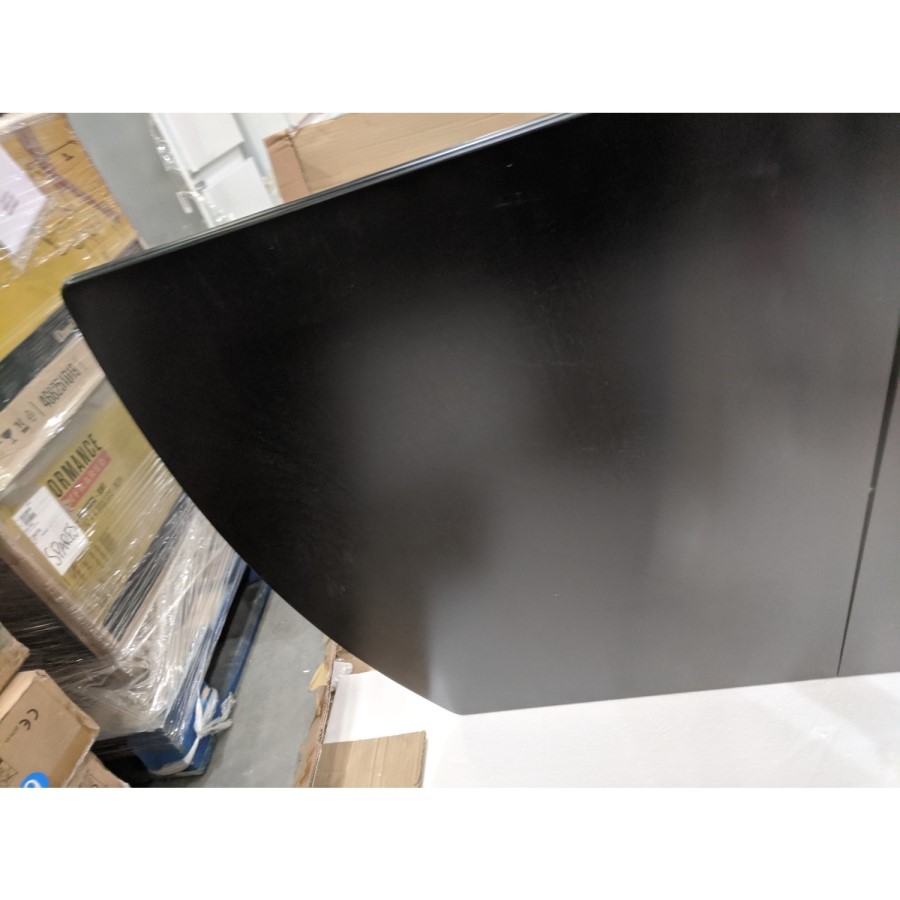 GRADE A2 - Black Wooden Extendable Dining Table - Seats 6 - Olsen