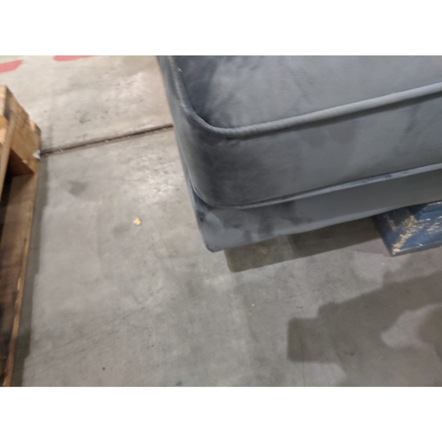 GRADE A2 - Petrol Blue Velvet 3 Seater Sofa - Payton