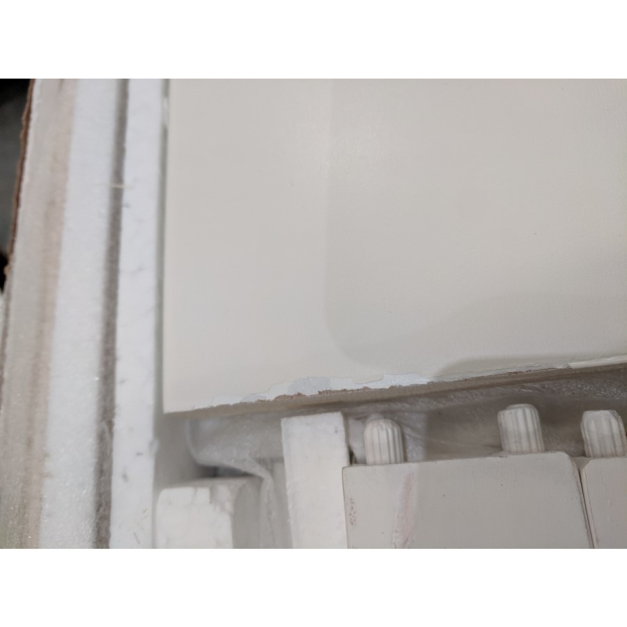 GRADE A2 - White Painted Bedside Table with Drawer - Harper