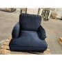 GRADE A2 - Navy Blue Velvet Armchair - Payton